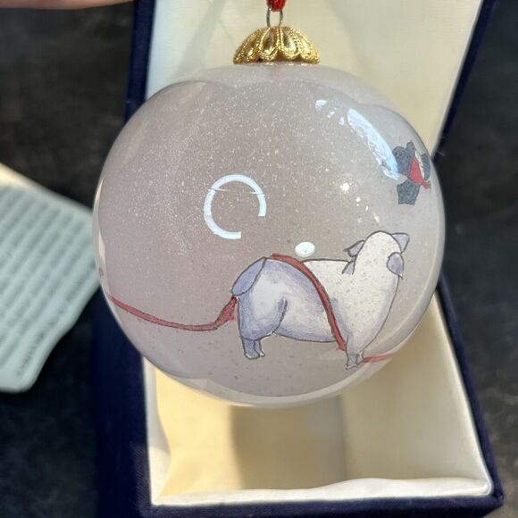 Bill Yee 1990 Inside Reverse Hand Painted Glass Christmas Ornament, St Nicholas - Picture 4 of 8